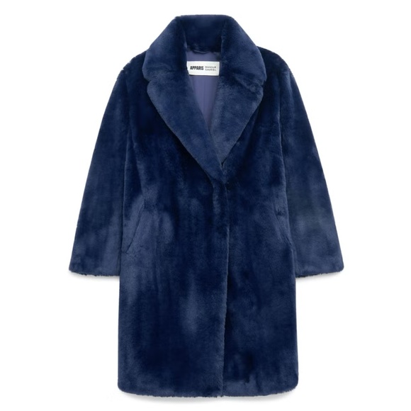 APPARIS x MANSUR GAVRIEL Stella Faux-Fur Coat size Small NWT - Picture 2 of 14